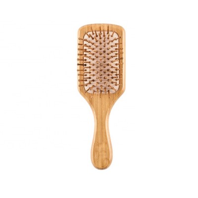 wood hair brush 100% natural bamboo hair brush  private laser logo paddle brush hairbrush wholesale